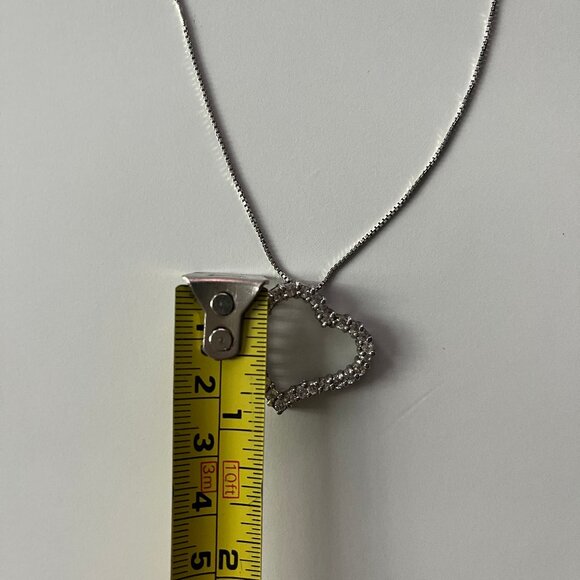 Rhinestone Heart Necklace - Picture 3 of 3